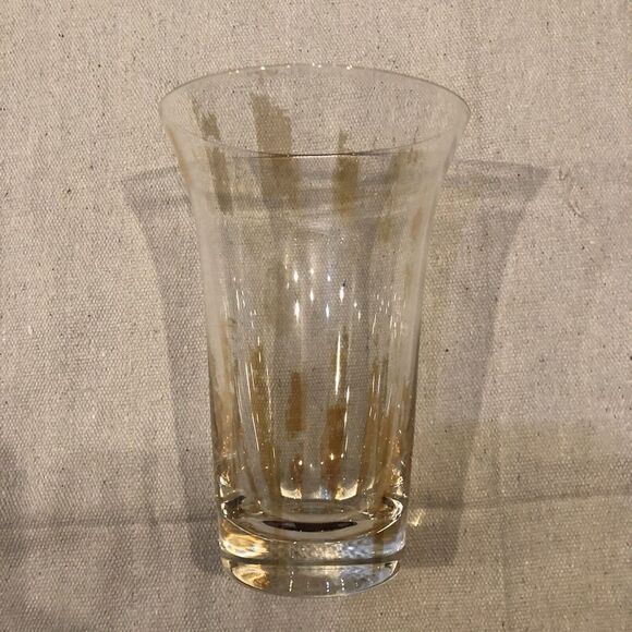 Vtg SP Collection 1997 Handmade in Poland Glass Clear Striped Glass 11pc Green - Picture 6 of 11